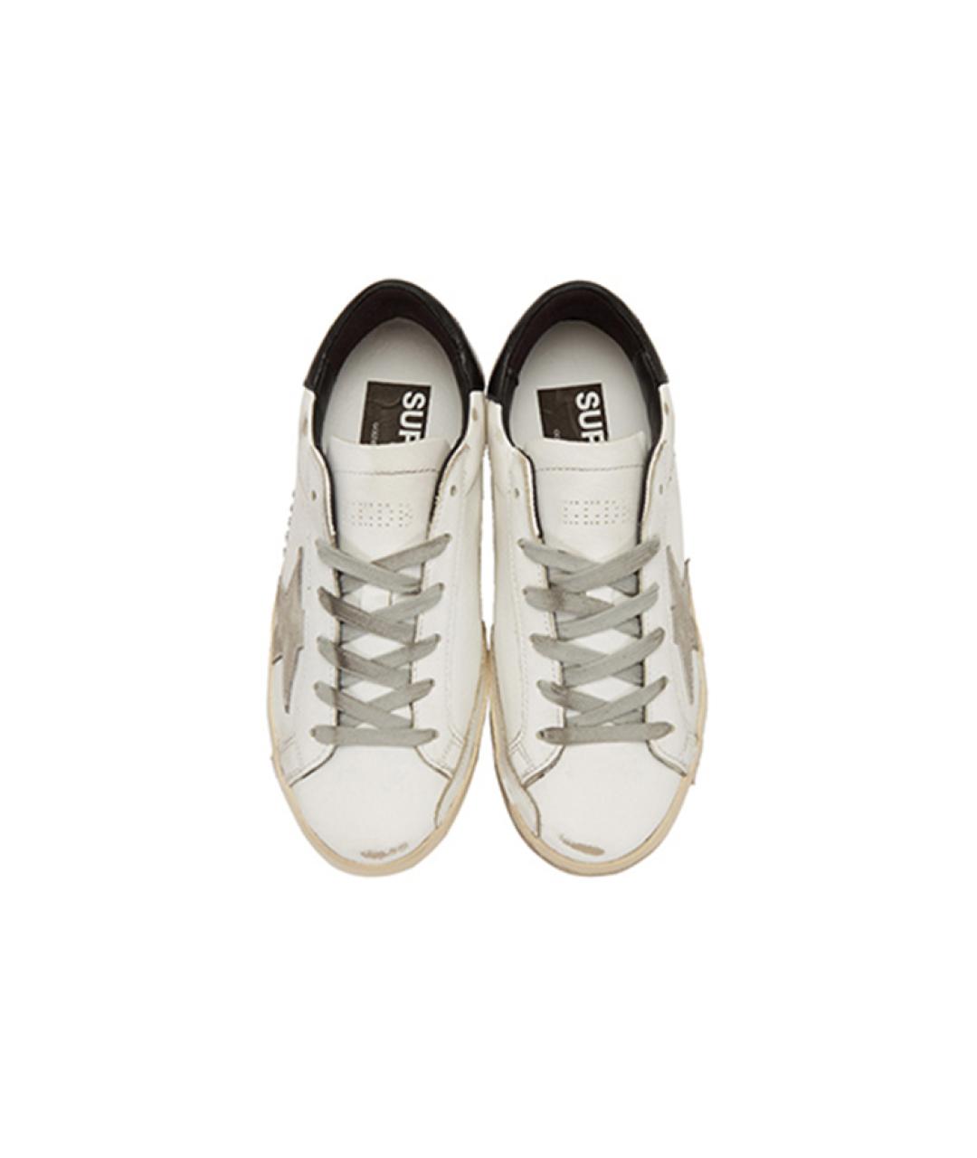 GOLDEN GOOSE DELUXE BRAND Белые кожаные низкие кроссовки / кеды, фото 3