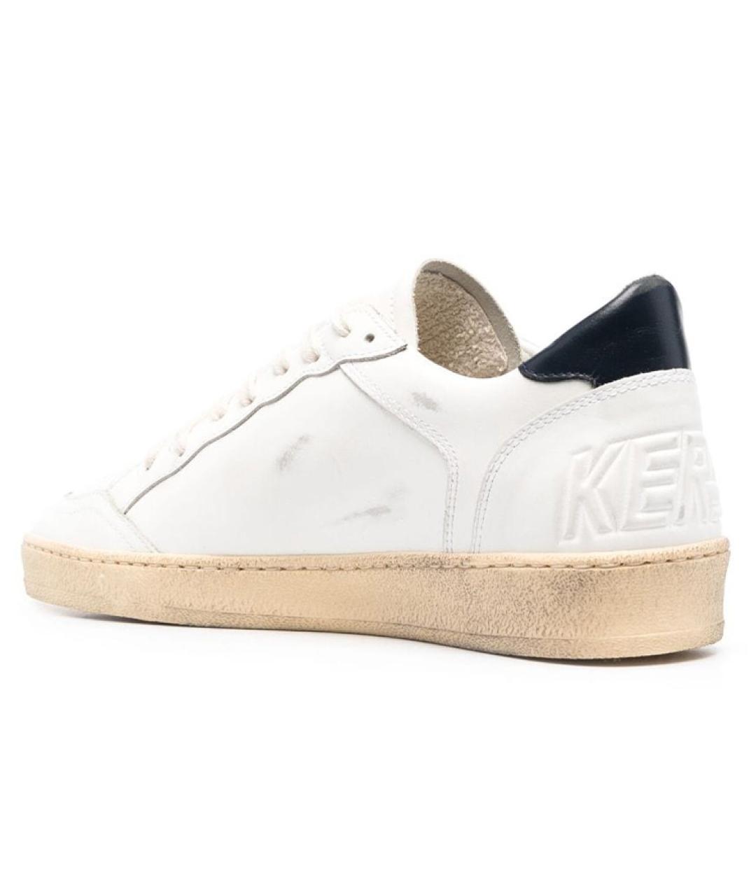 GOLDEN GOOSE DELUXE BRAND Белые кожаные низкие кроссовки / кеды, фото 4