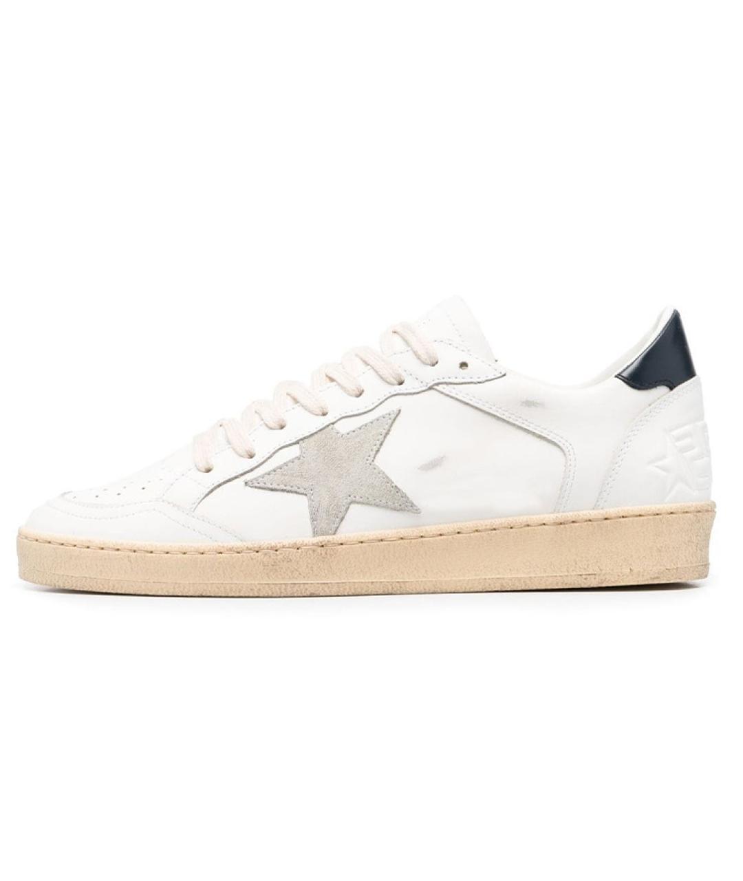 GOLDEN GOOSE DELUXE BRAND Белые кожаные низкие кроссовки / кеды, фото 2