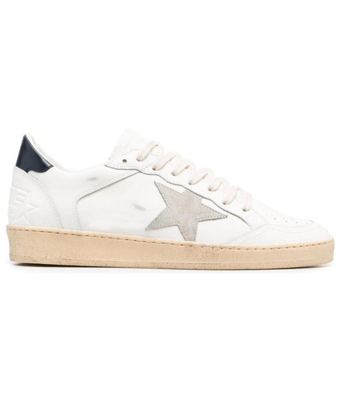 GOLDEN GOOSE DELUXE BRAND Белые кожаные низкие кроссовки / кеды, фото 1