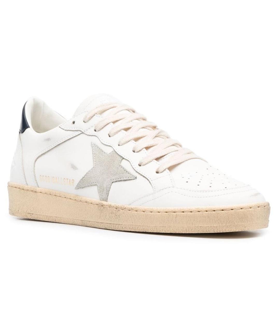 GOLDEN GOOSE DELUXE BRAND Белые кожаные низкие кроссовки / кеды, фото 3