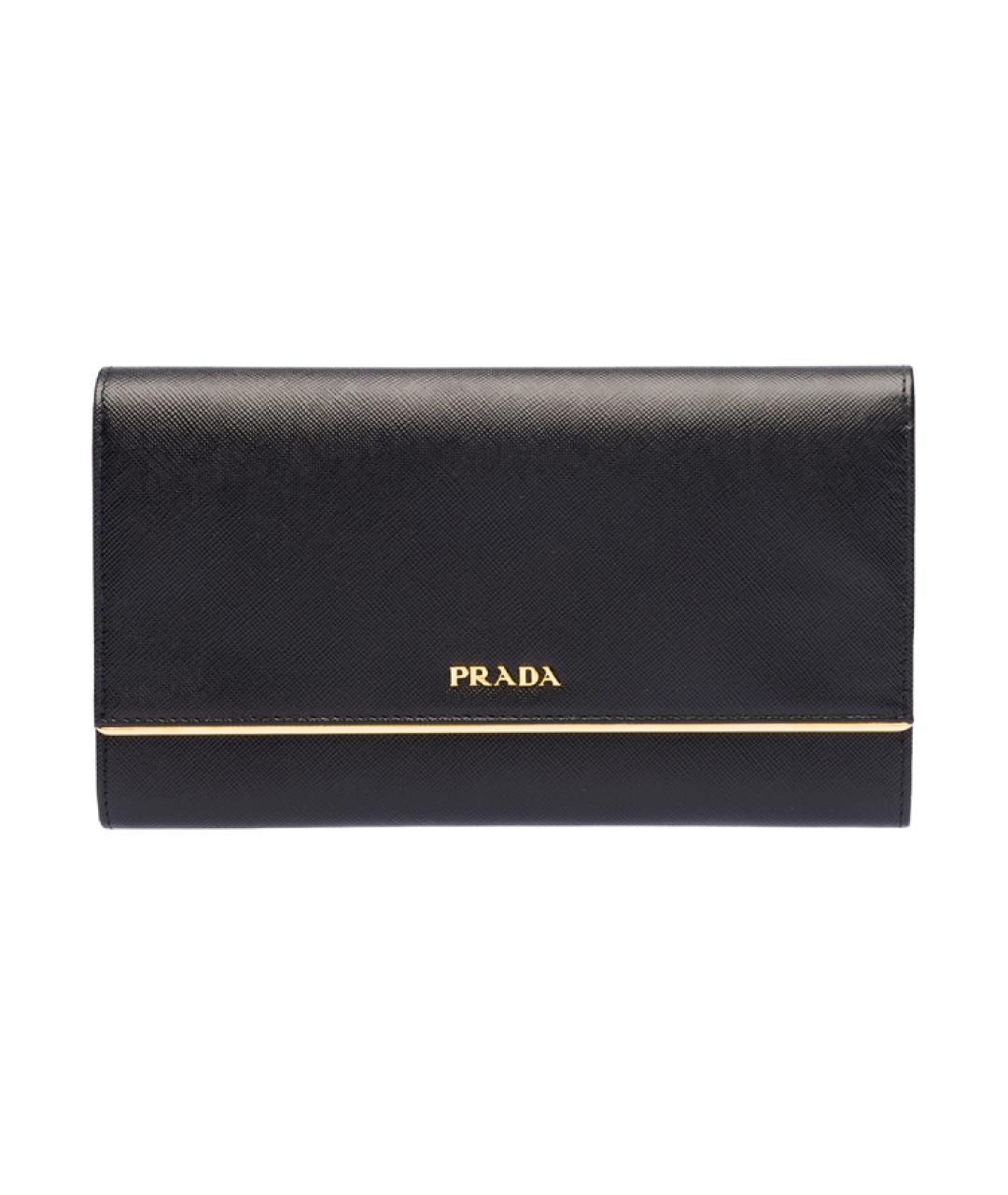 PRADA Черный кожаный кошелек, фото 1