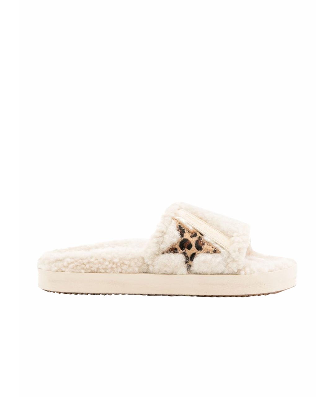 GOLDEN GOOSE DELUXE BRAND Бежевые шлепанцы, фото 1
