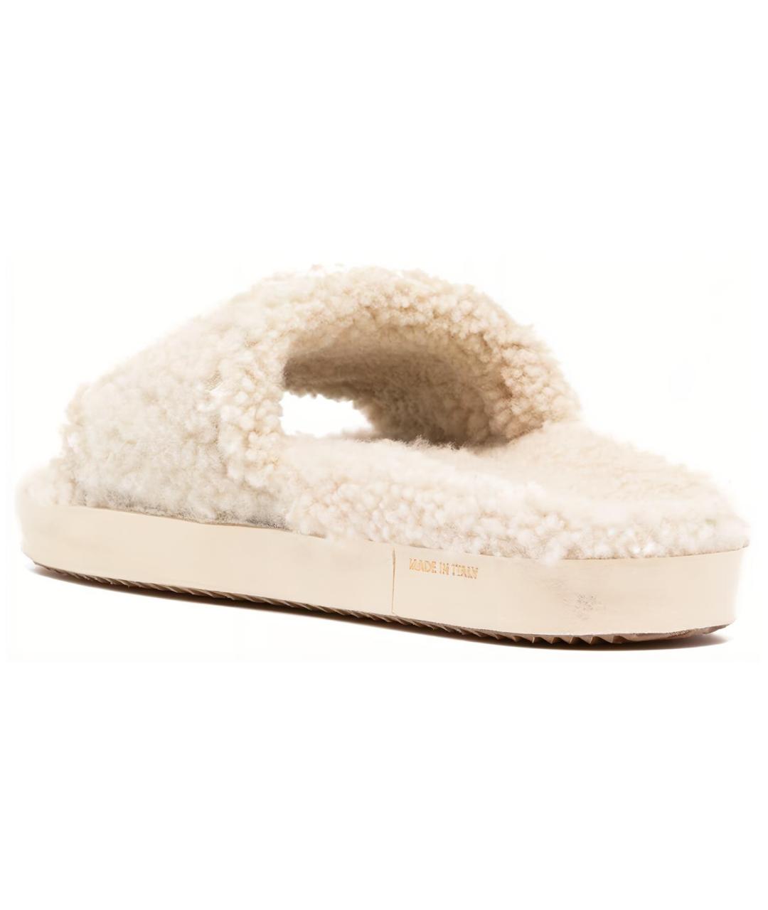 GOLDEN GOOSE DELUXE BRAND Бежевые шлепанцы, фото 4