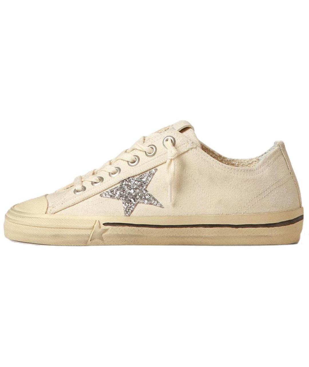 GOLDEN GOOSE DELUXE BRAND Бежевые текстильные кеды, фото 2