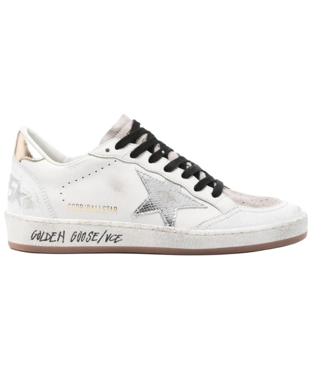 GOLDEN GOOSE DELUXE BRAND Белые кожаные кеды, фото 1