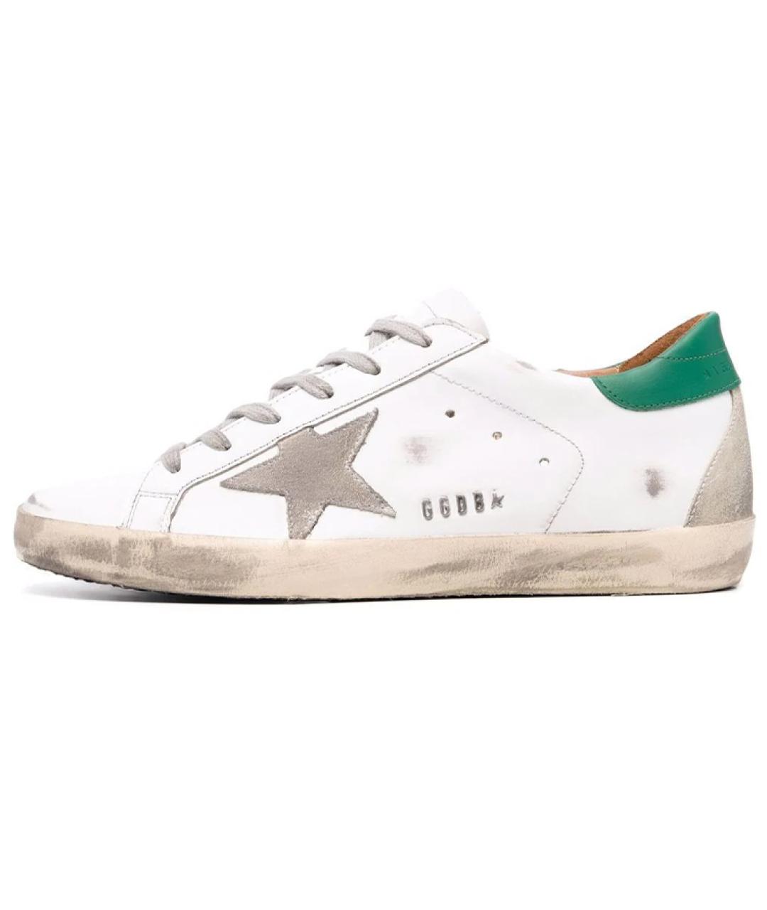 GOLDEN GOOSE DELUXE BRAND Белые кожаные низкие кроссовки / кеды, фото 2