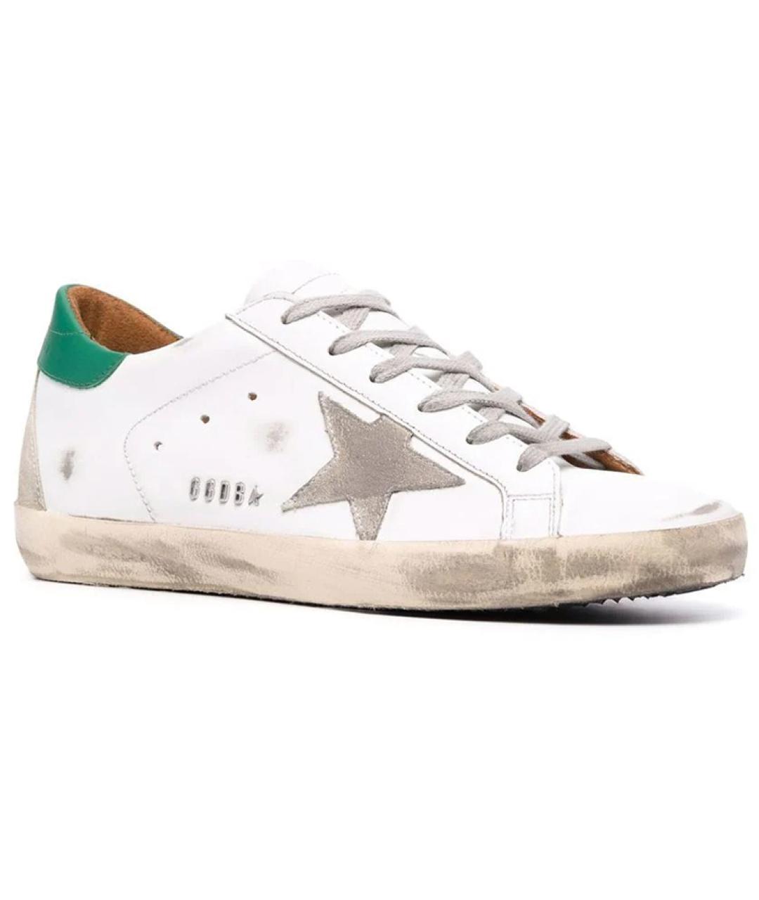 GOLDEN GOOSE DELUXE BRAND Белые кожаные низкие кроссовки / кеды, фото 3