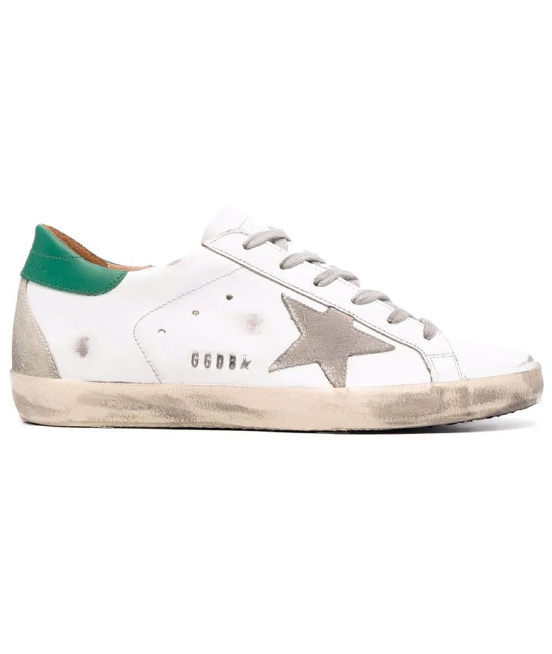 GOLDEN GOOSE DELUXE BRAND Белые кожаные низкие кроссовки / кеды, фото 1