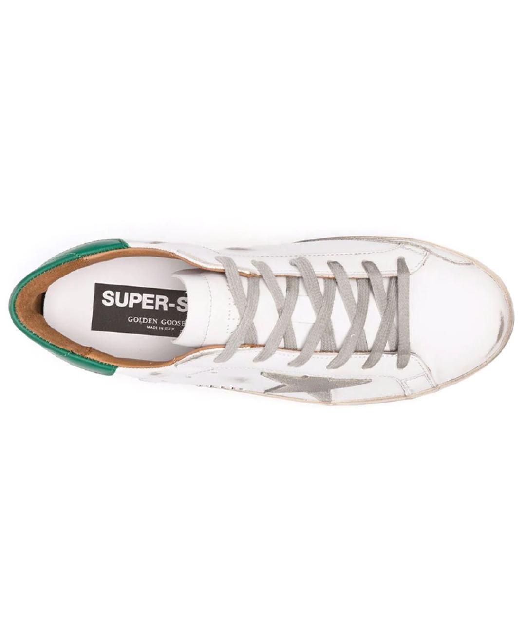 GOLDEN GOOSE DELUXE BRAND Белые кожаные низкие кроссовки / кеды, фото 4