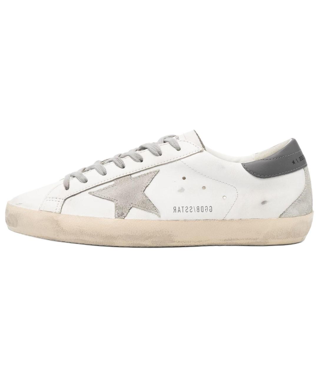 GOLDEN GOOSE DELUXE BRAND Белые кожаные низкие кроссовки / кеды, фото 2