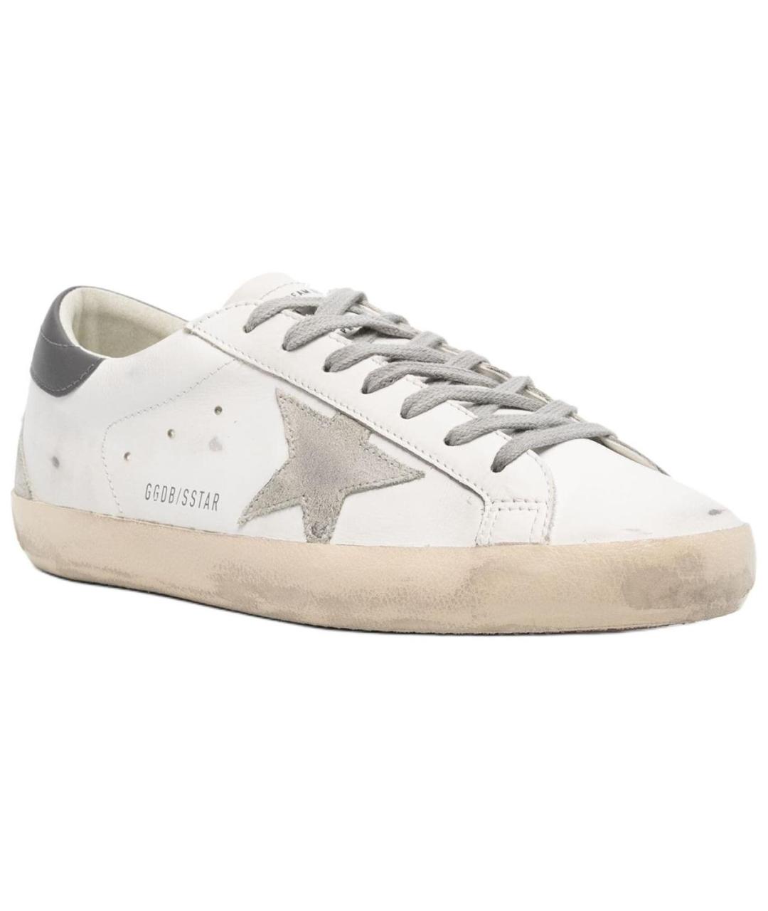GOLDEN GOOSE DELUXE BRAND Белые кожаные низкие кроссовки / кеды, фото 3