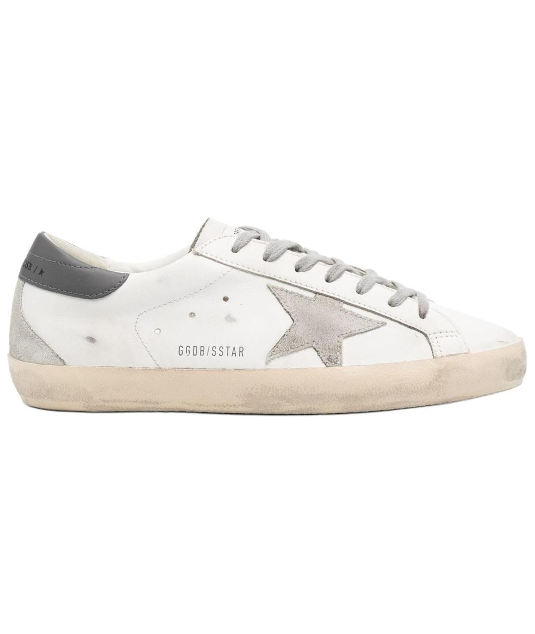 GOLDEN GOOSE DELUXE BRAND Белые кожаные низкие кроссовки / кеды, фото 1