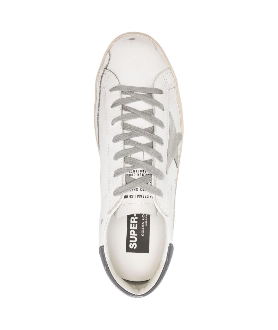 GOLDEN GOOSE DELUXE BRAND Белые кожаные низкие кроссовки / кеды, фото 5