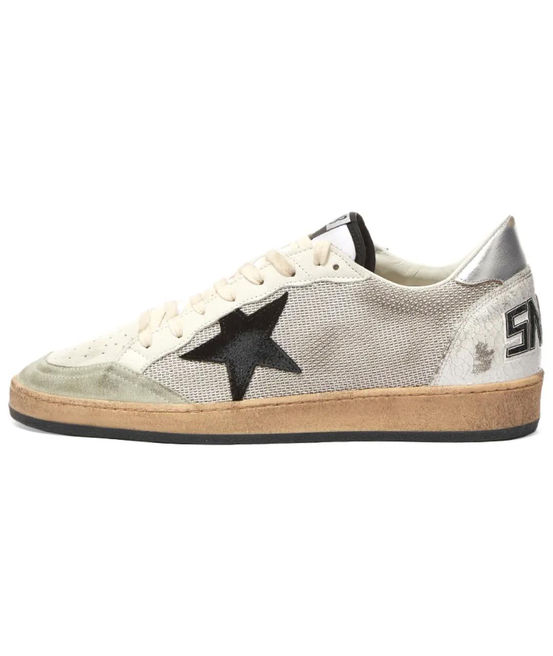 GOLDEN GOOSE DELUXE BRAND Бежевые кожаные низкие кроссовки / кеды, фото 2