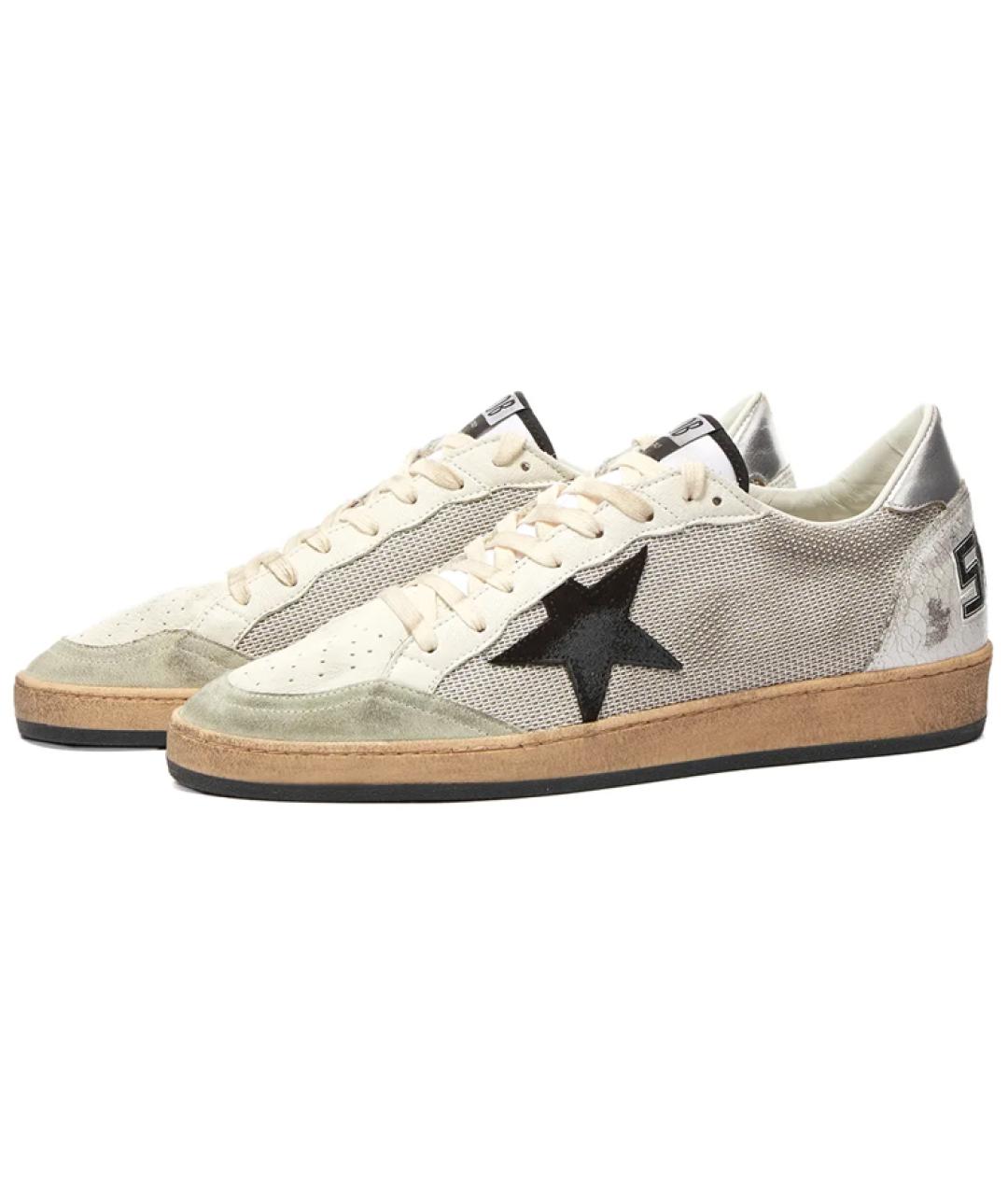 GOLDEN GOOSE DELUXE BRAND Бежевые кожаные низкие кроссовки / кеды, фото 3