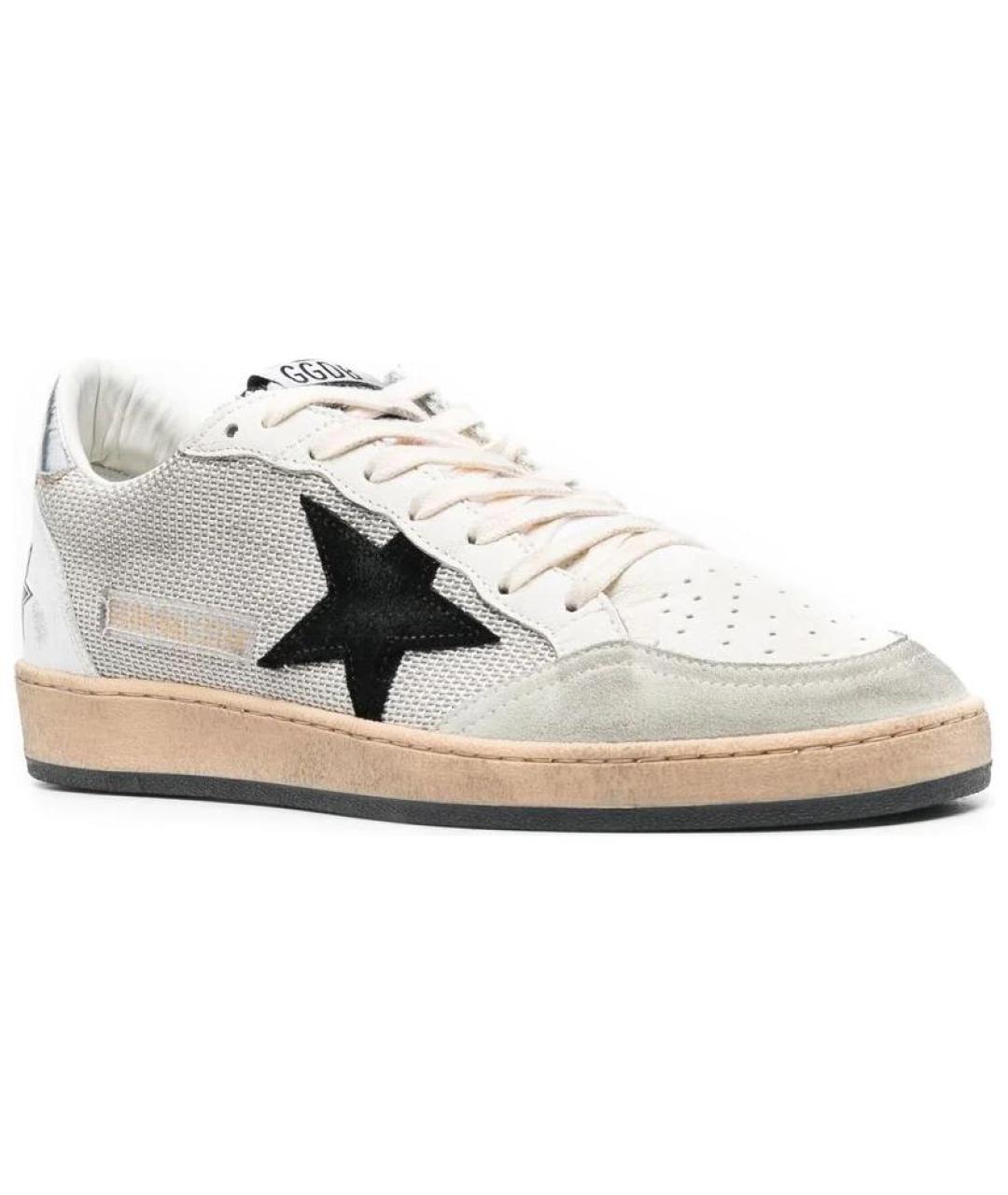 GOLDEN GOOSE DELUXE BRAND Бежевые кожаные низкие кроссовки / кеды, фото 1