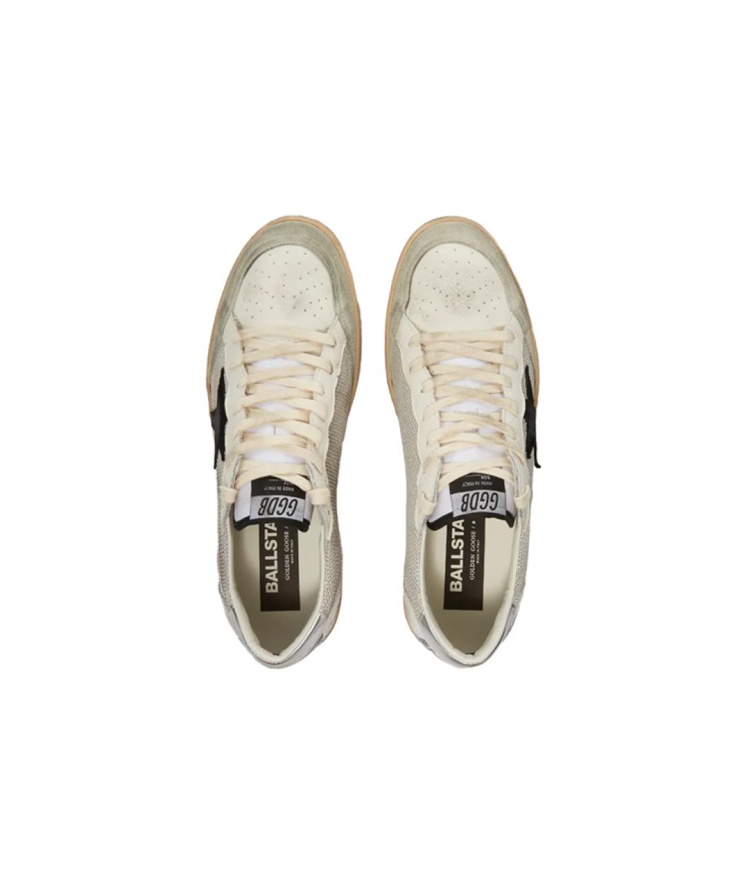 GOLDEN GOOSE DELUXE BRAND Бежевые кожаные низкие кроссовки / кеды, фото 4