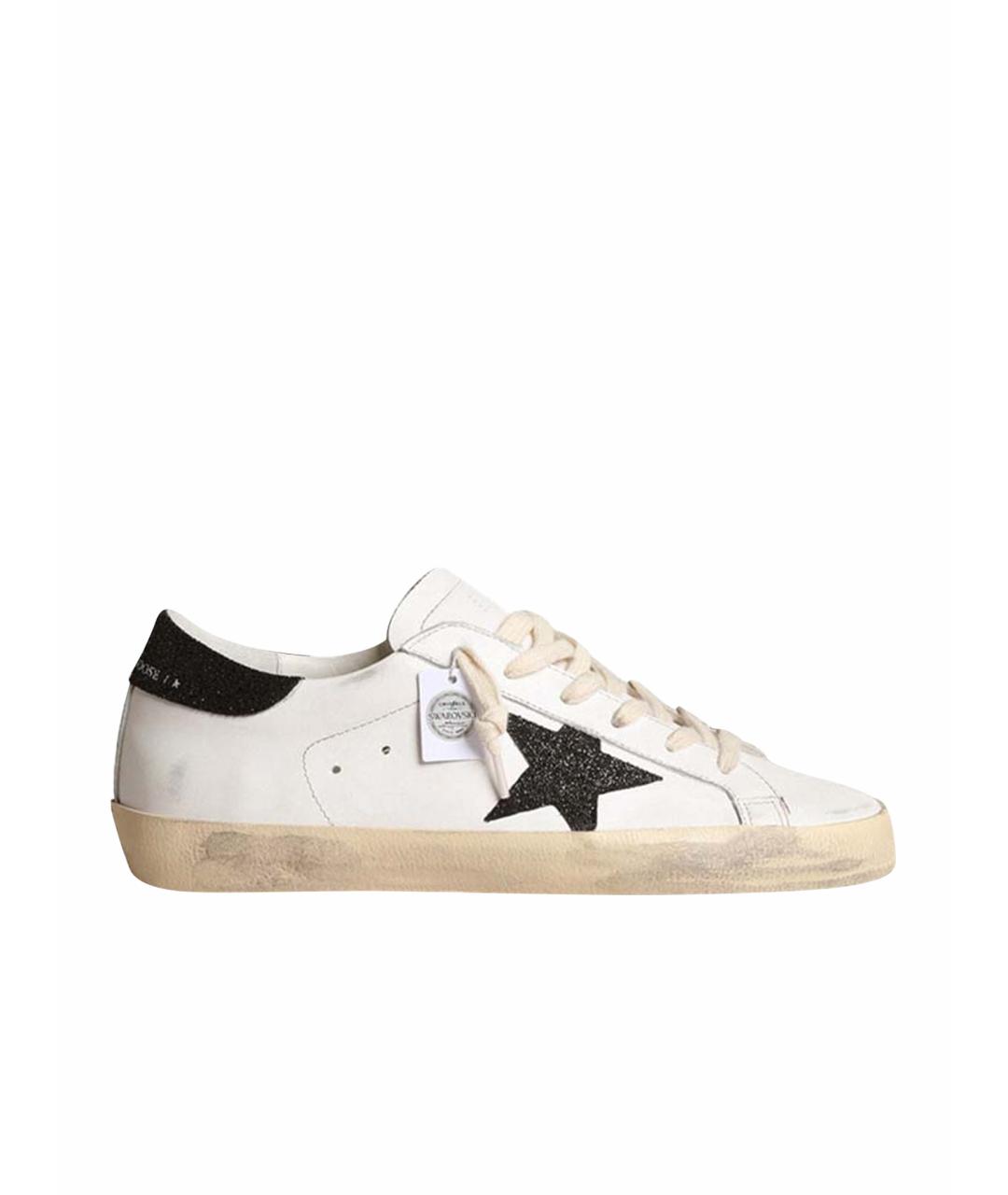 GOLDEN GOOSE DELUXE BRAND Белые кожаные кеды, фото 1