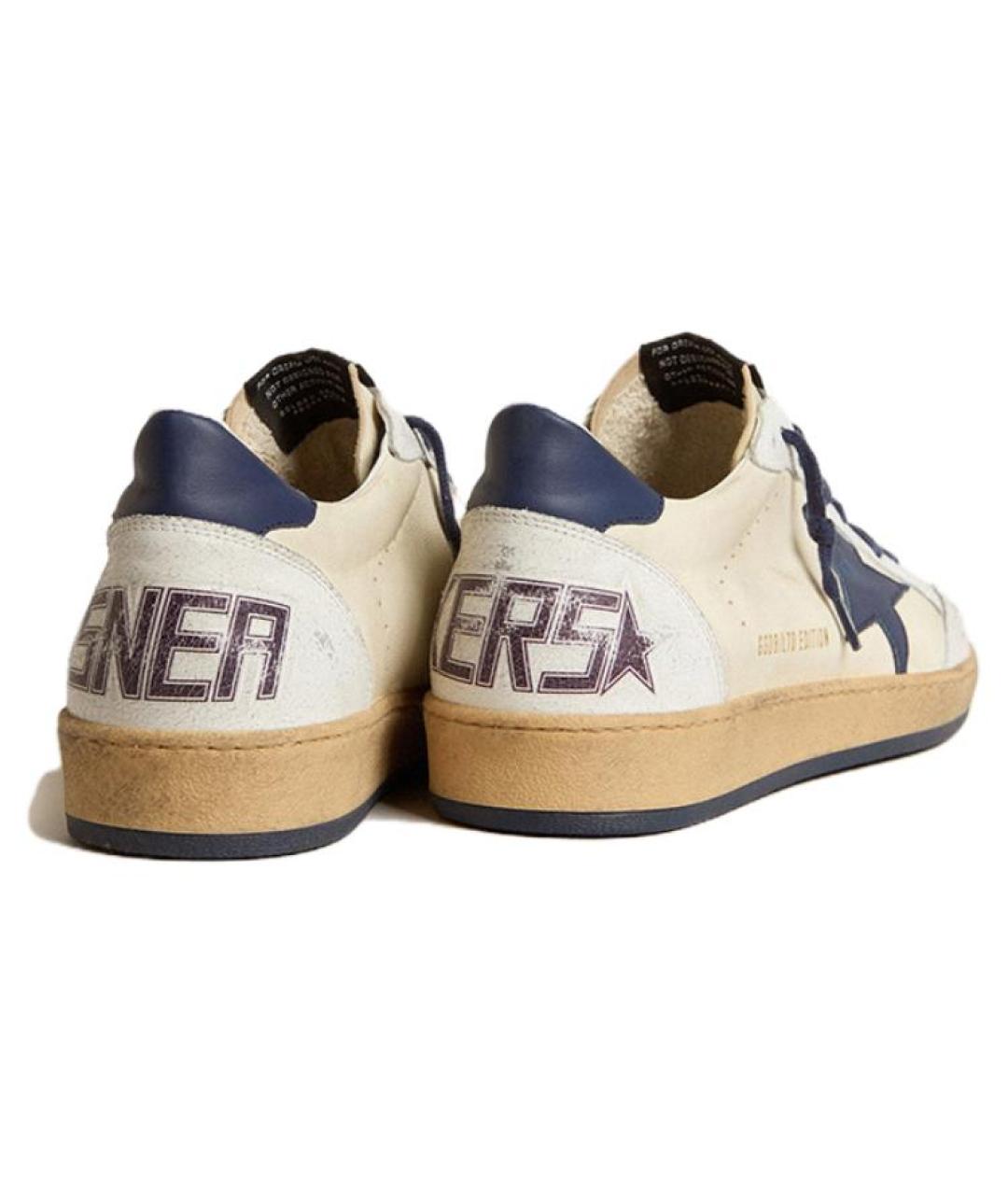 GOLDEN GOOSE DELUXE BRAND Бежевые кожаные низкие кроссовки / кеды, фото 4