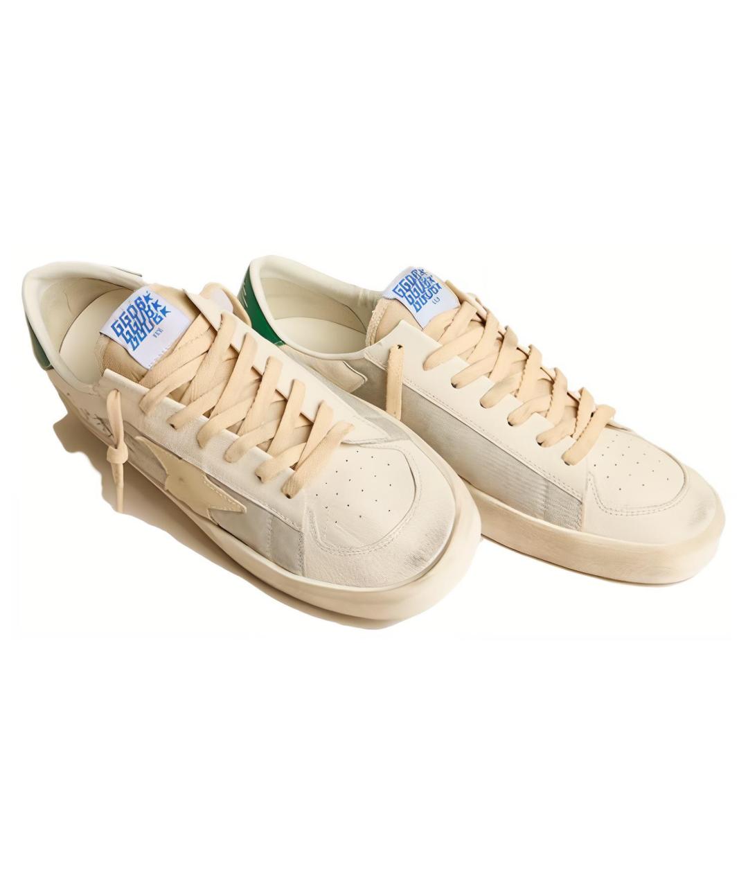 GOLDEN GOOSE DELUXE BRAND Бежевые низкие кроссовки / кеды, фото 3