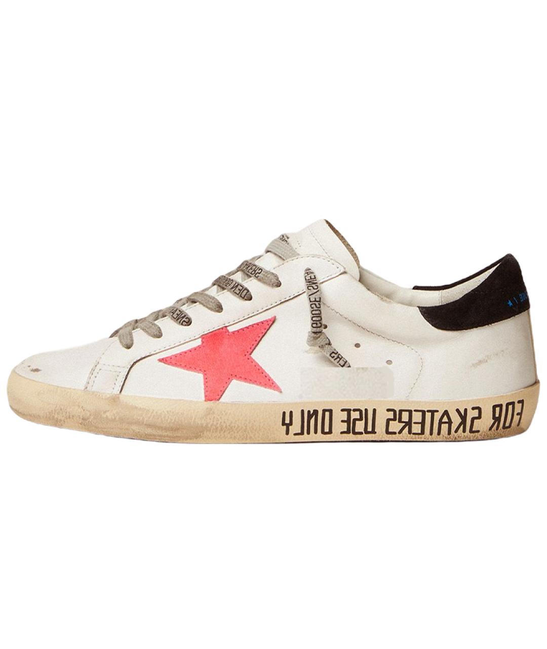 GOLDEN GOOSE DELUXE BRAND Белые кожаные низкие кроссовки / кеды, фото 2