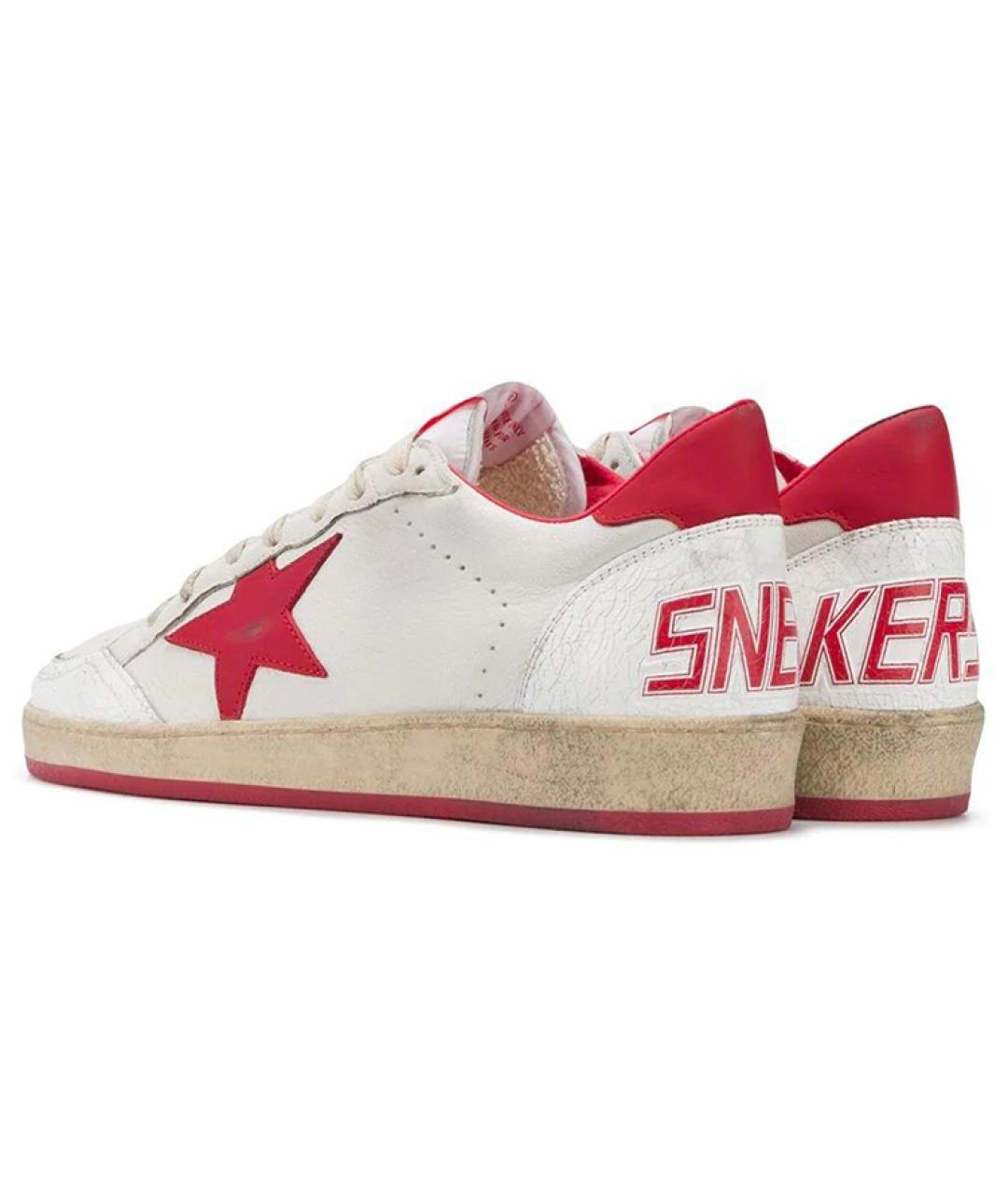 GOLDEN GOOSE DELUXE BRAND Белые кожаные низкие кроссовки / кеды, фото 4