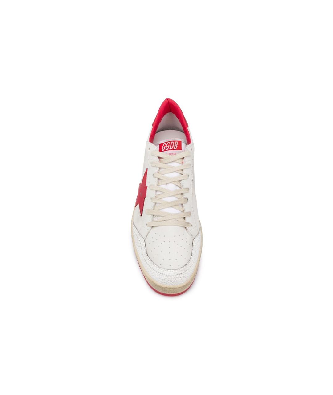 GOLDEN GOOSE DELUXE BRAND Белые кожаные низкие кроссовки / кеды, фото 3