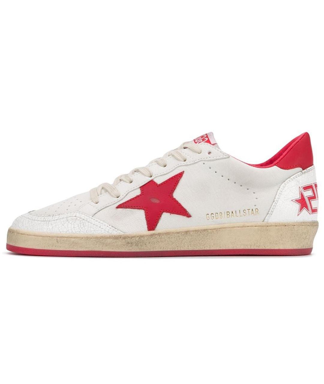 GOLDEN GOOSE DELUXE BRAND Белые кожаные низкие кроссовки / кеды, фото 2