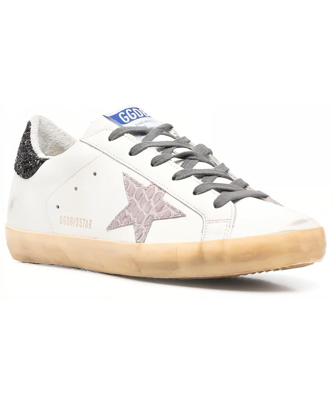 GOLDEN GOOSE DELUXE BRAND Белые кожаные кеды, фото 2