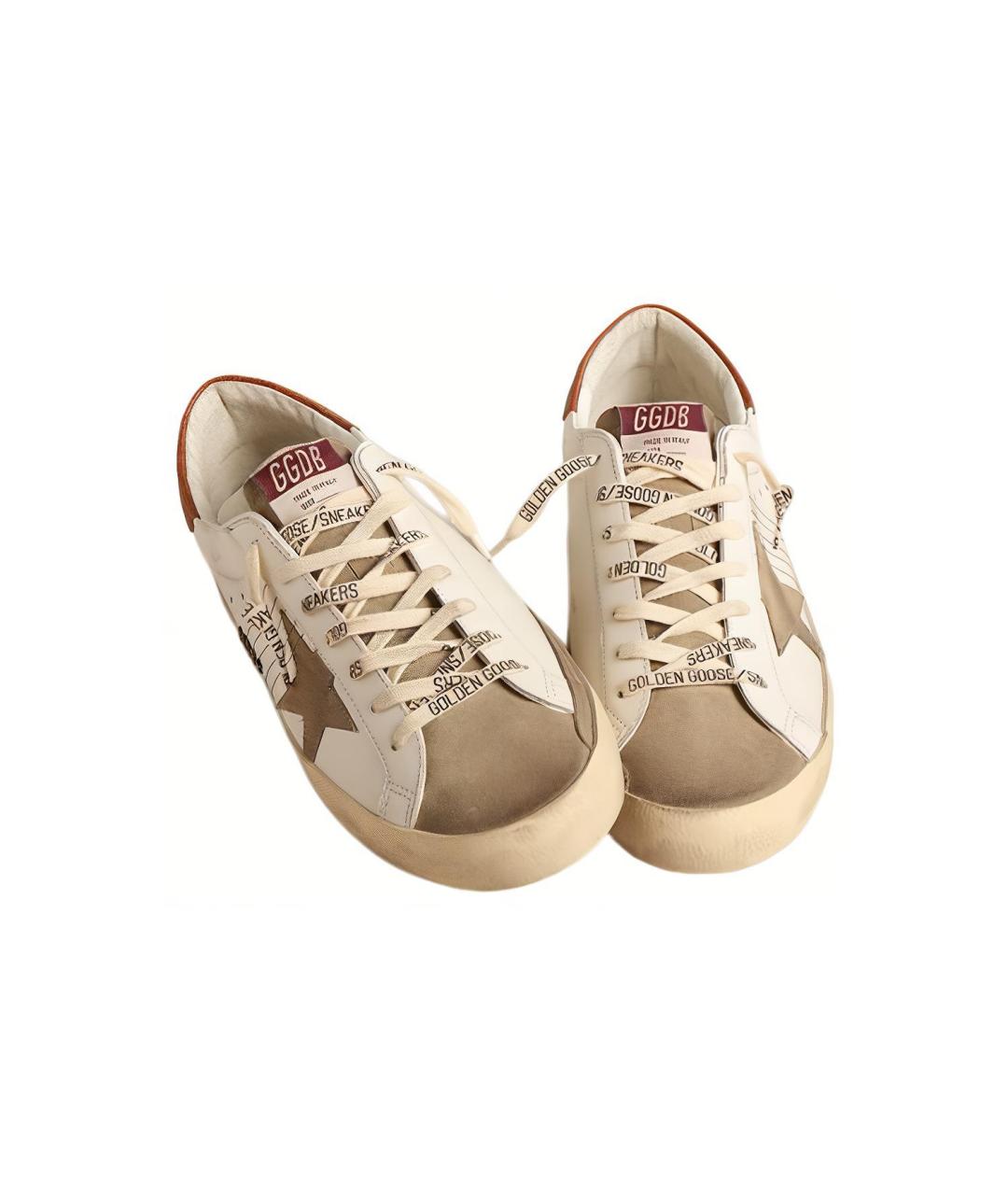 GOLDEN GOOSE DELUXE BRAND Коричневые кожаные кеды, фото 3