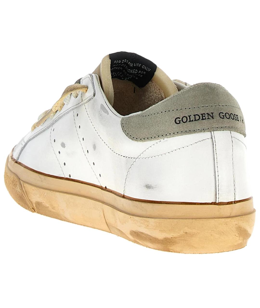 GOLDEN GOOSE DELUXE BRAND Белые кожаные низкие кроссовки / кеды, фото 5