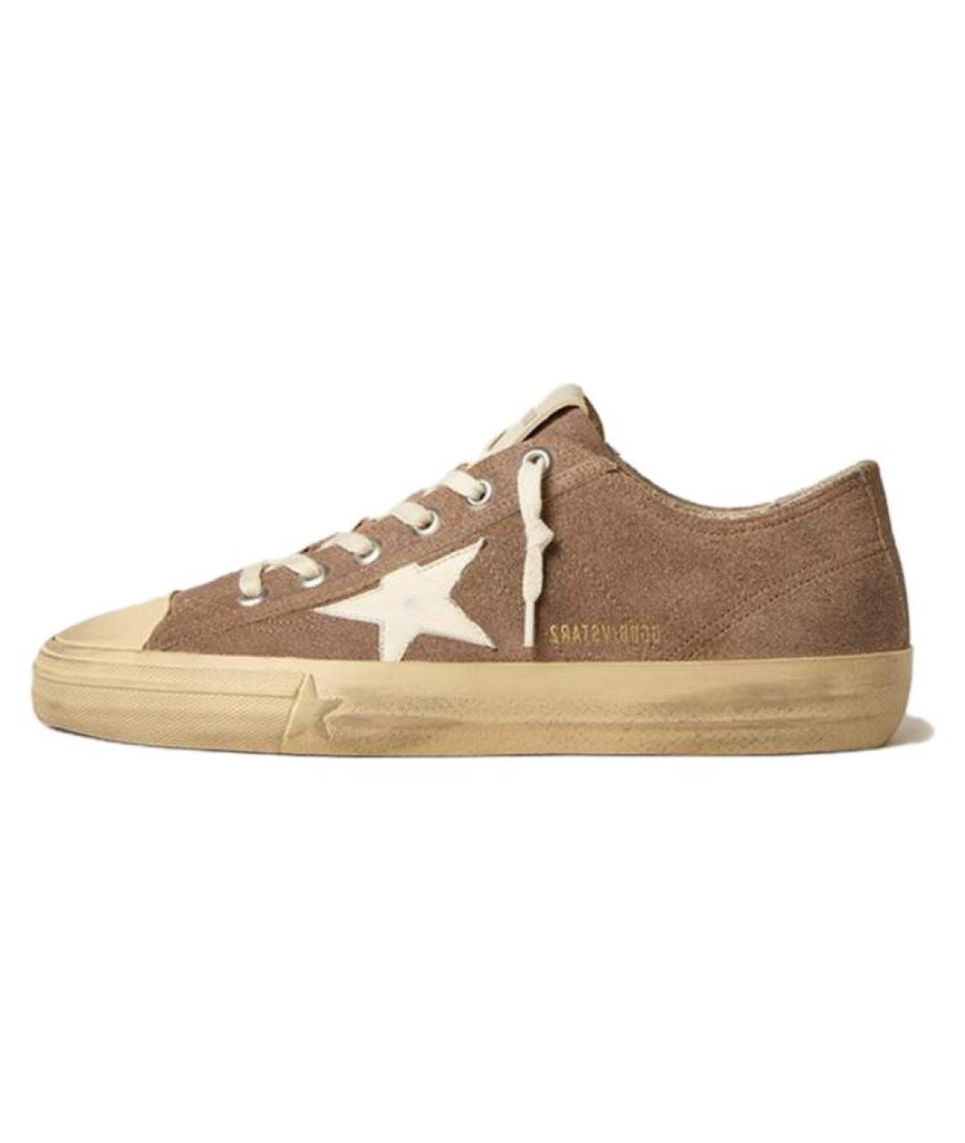 GOLDEN GOOSE DELUXE BRAND Коричневые замшевые низкие кроссовки / кеды, фото 2