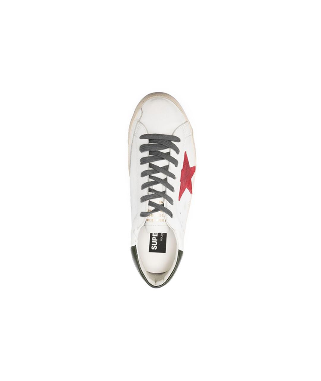 GOLDEN GOOSE DELUXE BRAND Белые кожаные низкие кроссовки / кеды, фото 4