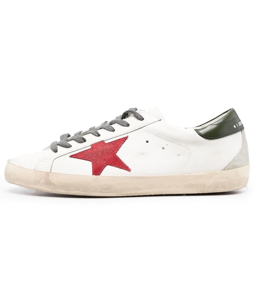 GOLDEN GOOSE DELUXE BRAND Белые кожаные низкие кроссовки / кеды, фото 2