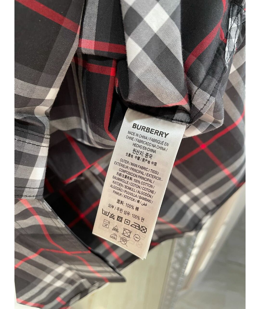 BURBERRY Черная хлопковая рубашка, фото 4