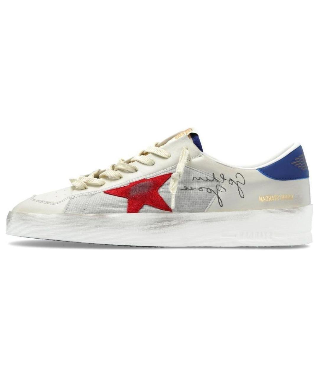 GOLDEN GOOSE DELUXE BRAND Белые кожаные низкие кроссовки / кеды, фото 2