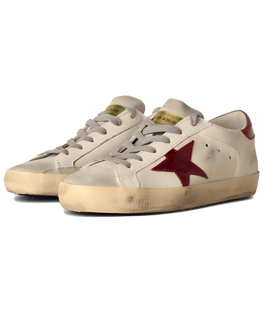 GOLDEN GOOSE DELUXE BRAND Белые кожаные кеды, фото 3