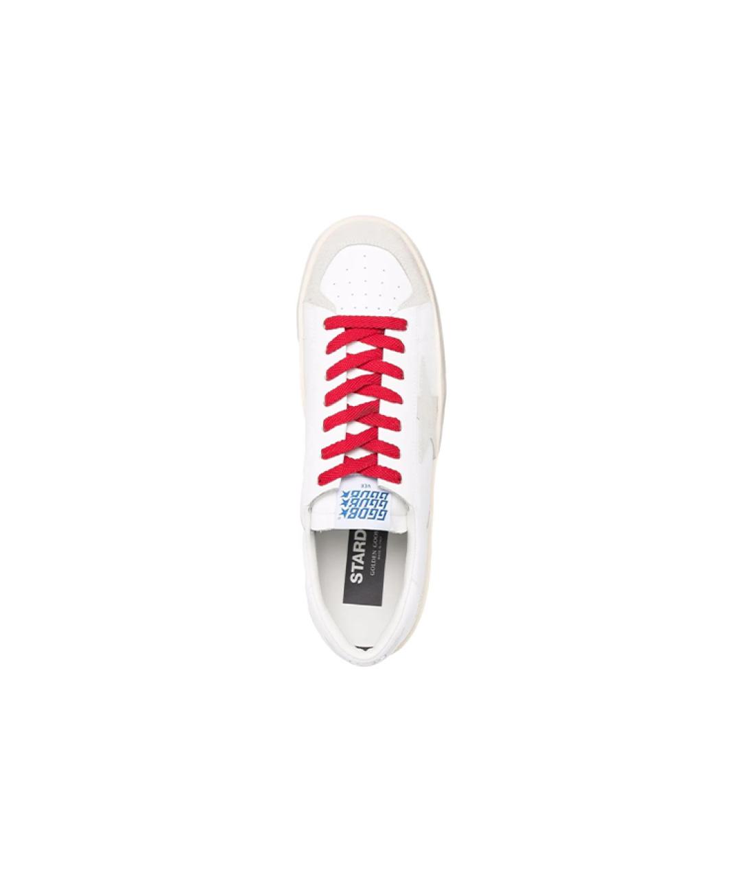 GOLDEN GOOSE DELUXE BRAND Белые кожаные низкие кроссовки / кеды, фото 4