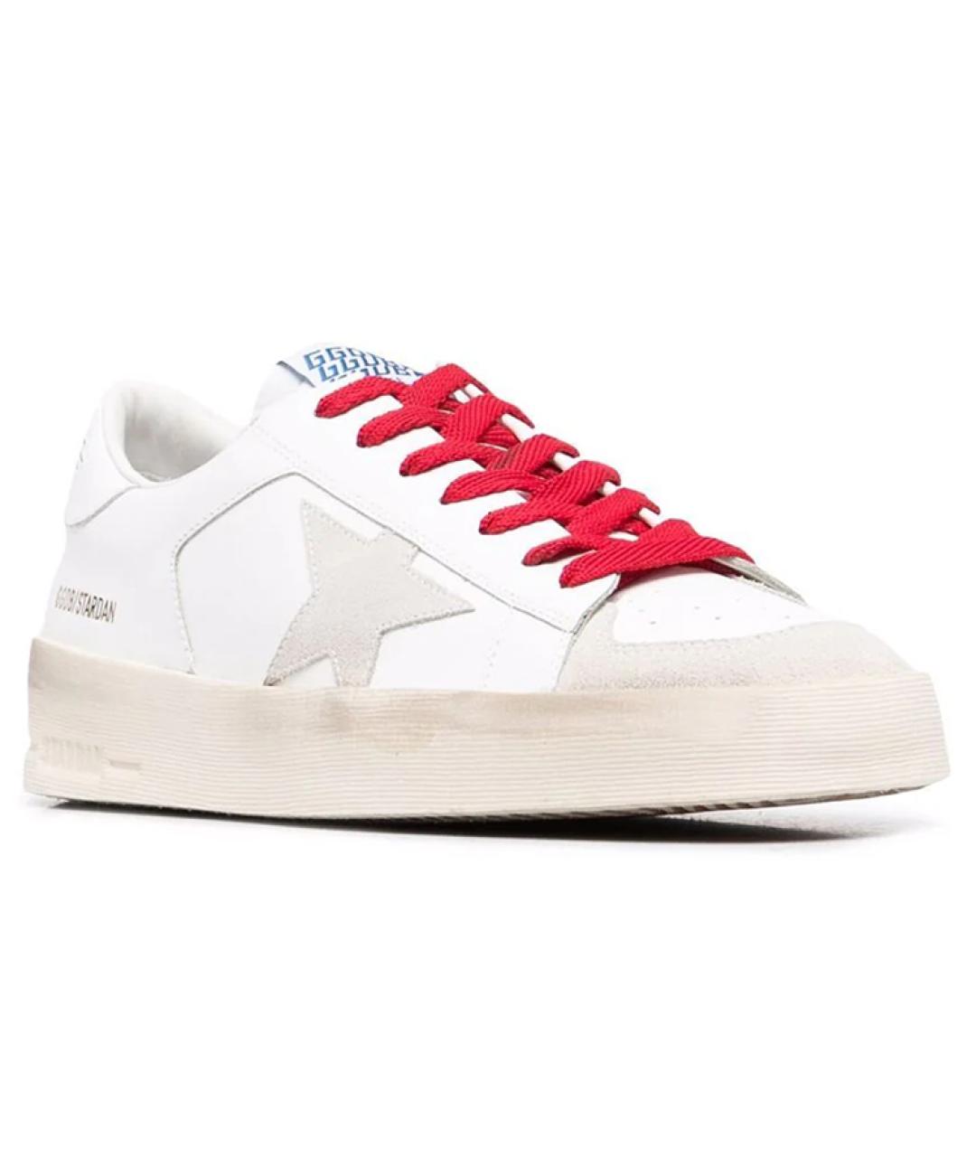 GOLDEN GOOSE DELUXE BRAND Белые кожаные низкие кроссовки / кеды, фото 3