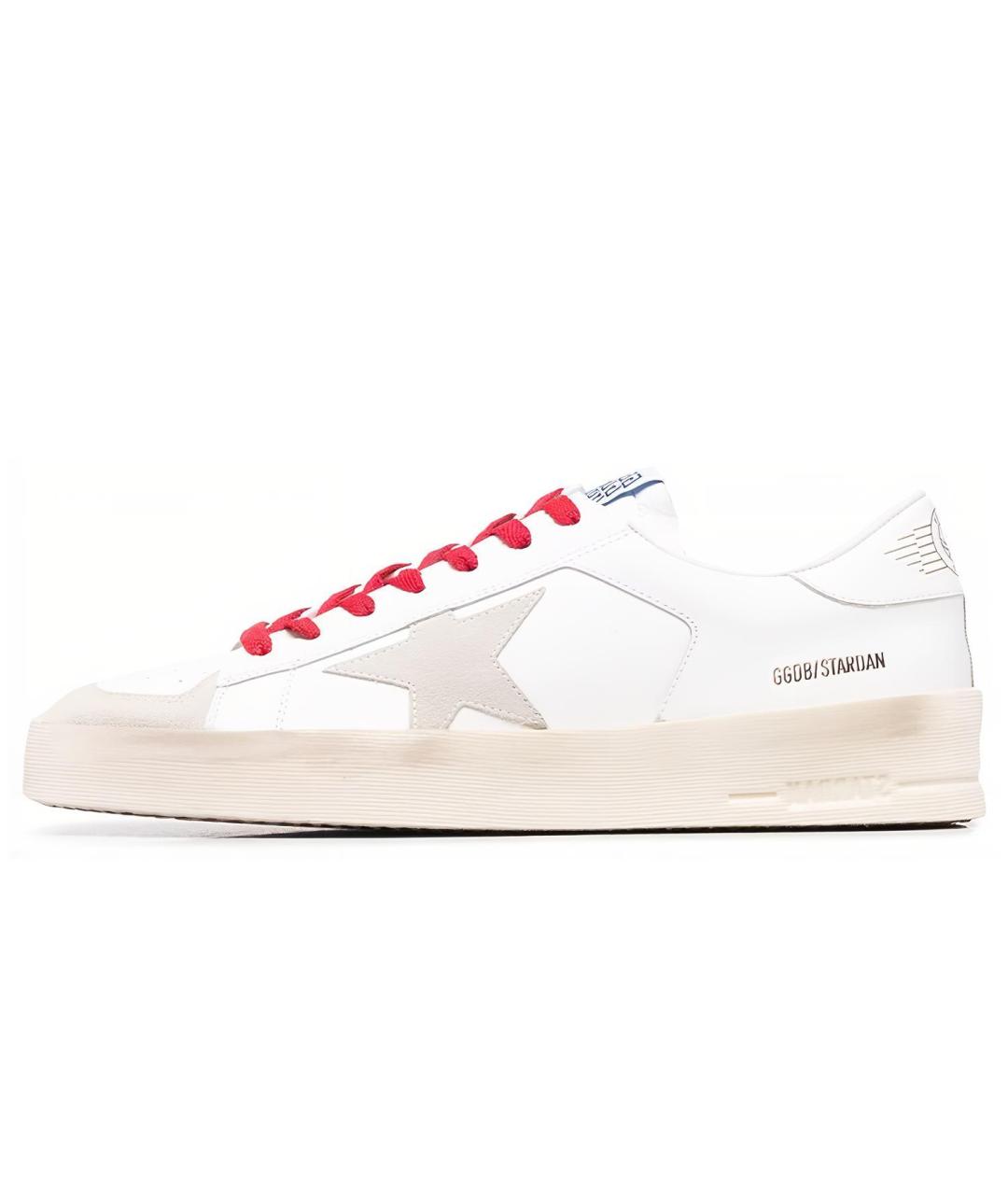 GOLDEN GOOSE DELUXE BRAND Белые кожаные низкие кроссовки / кеды, фото 2