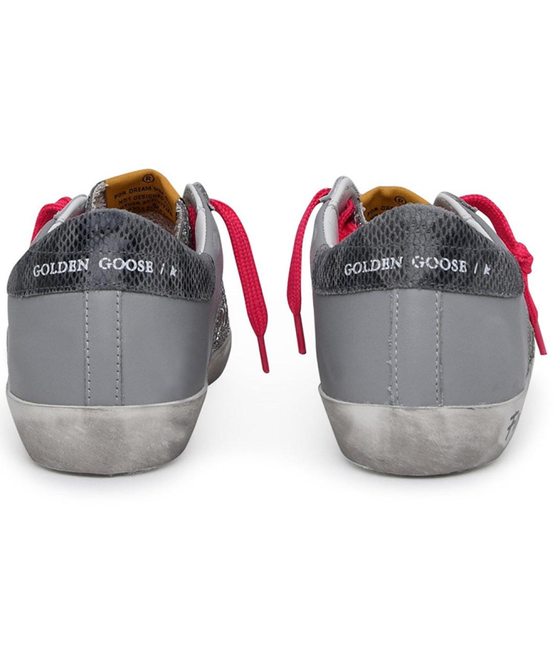 GOLDEN GOOSE DELUXE BRAND Серые кожаные кеды, фото 3