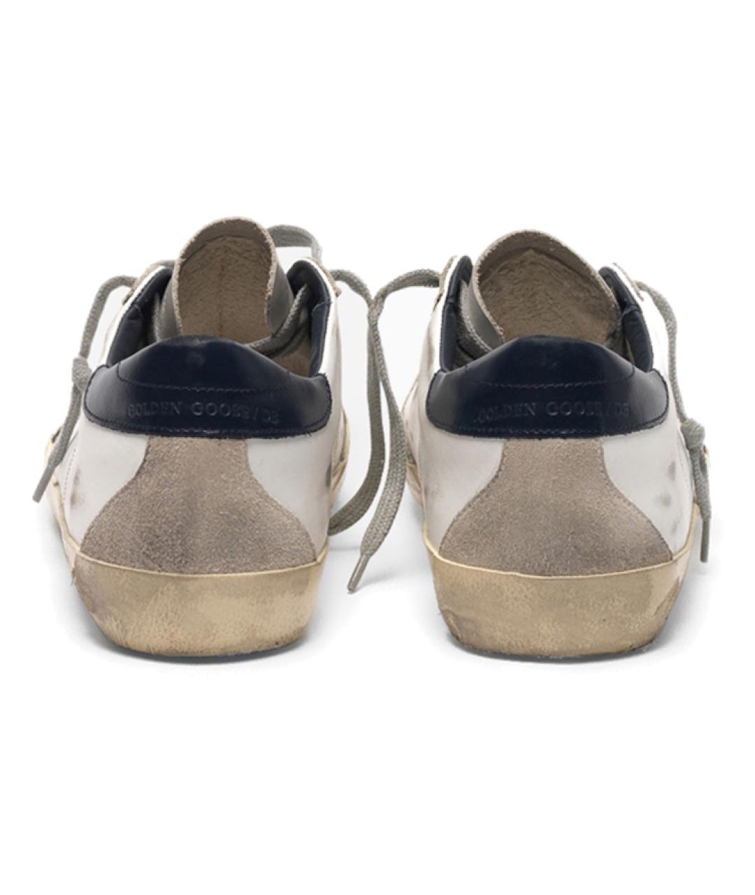 GOLDEN GOOSE DELUXE BRAND Белые кожаные низкие кроссовки / кеды, фото 5
