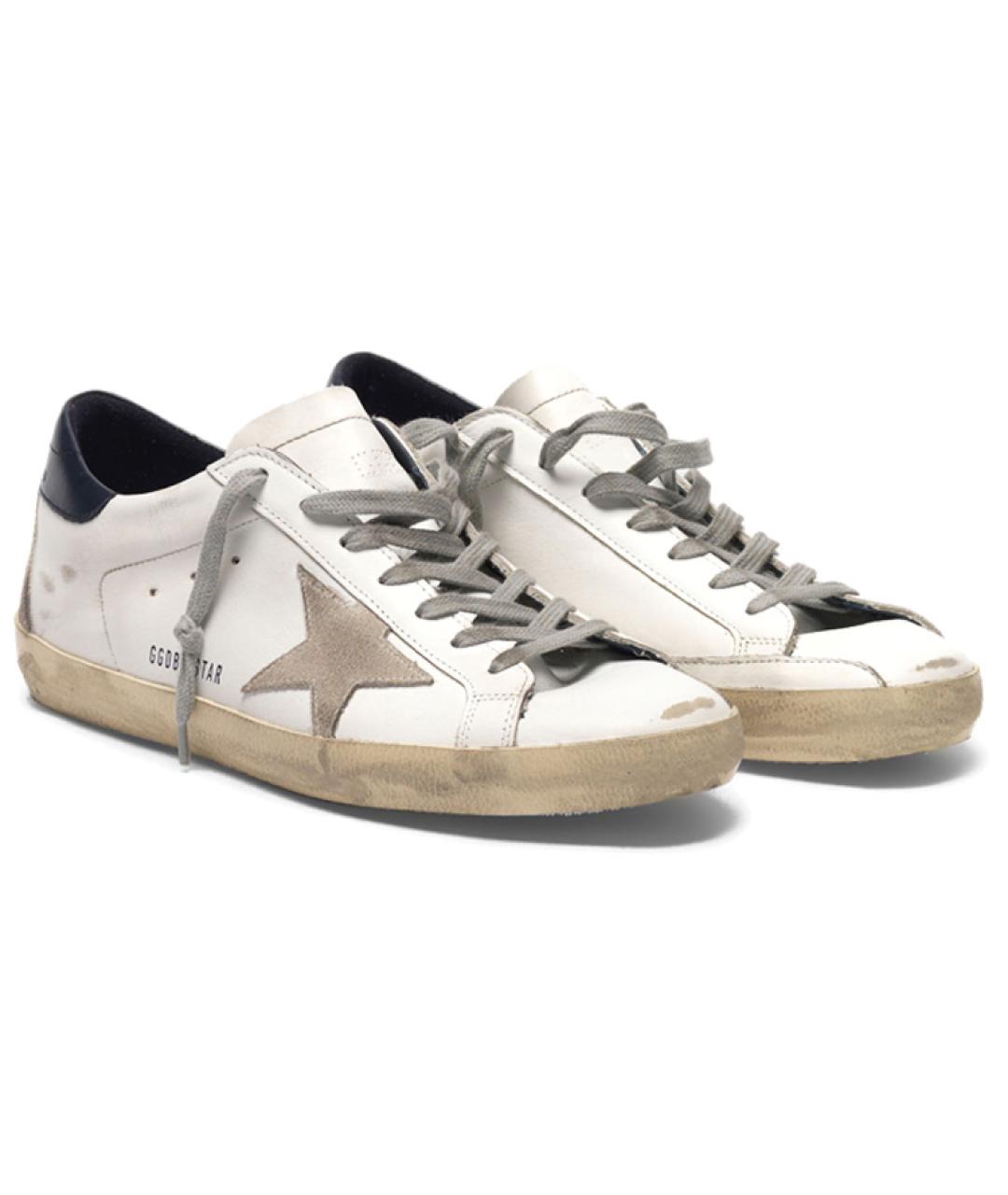 GOLDEN GOOSE DELUXE BRAND Белые кожаные низкие кроссовки / кеды, фото 4