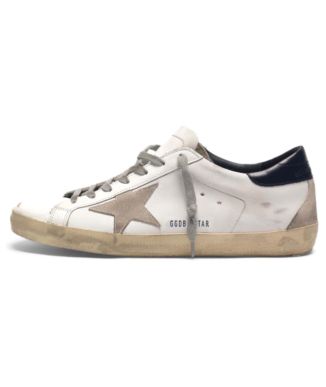 GOLDEN GOOSE DELUXE BRAND Белые кожаные низкие кроссовки / кеды, фото 2