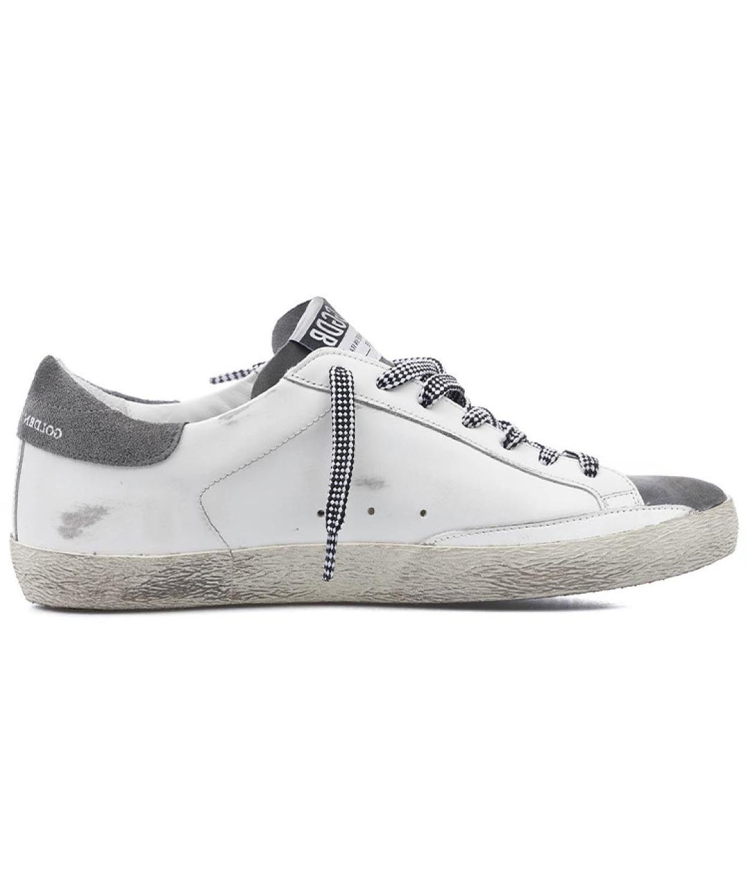 GOLDEN GOOSE DELUXE BRAND Белые кожаные низкие кроссовки / кеды, фото 1