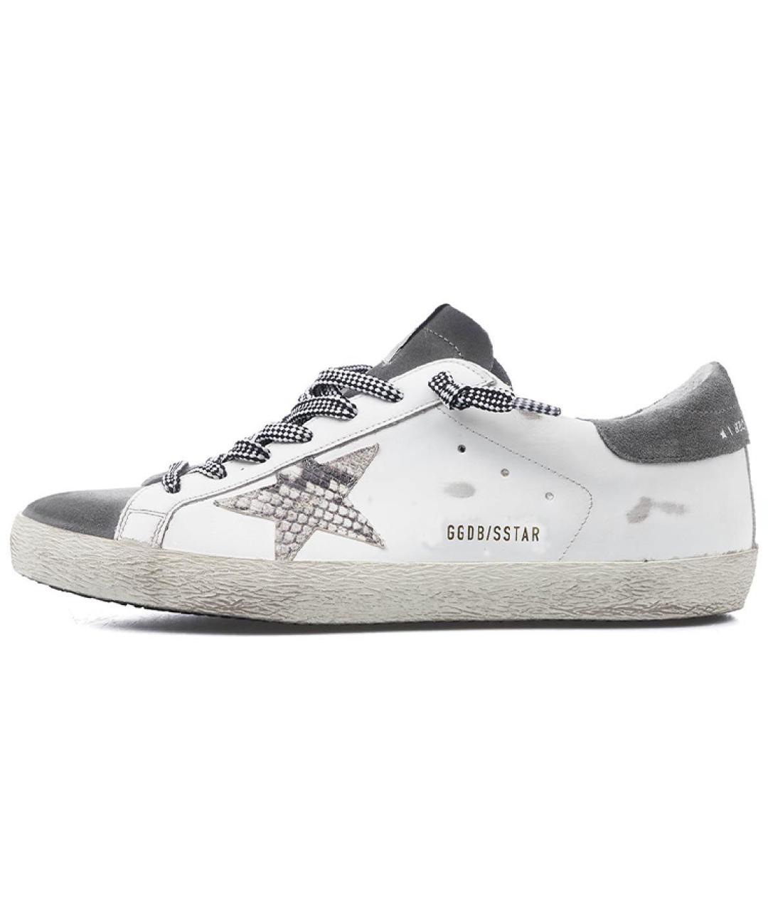 GOLDEN GOOSE DELUXE BRAND Белые кожаные низкие кроссовки / кеды, фото 2