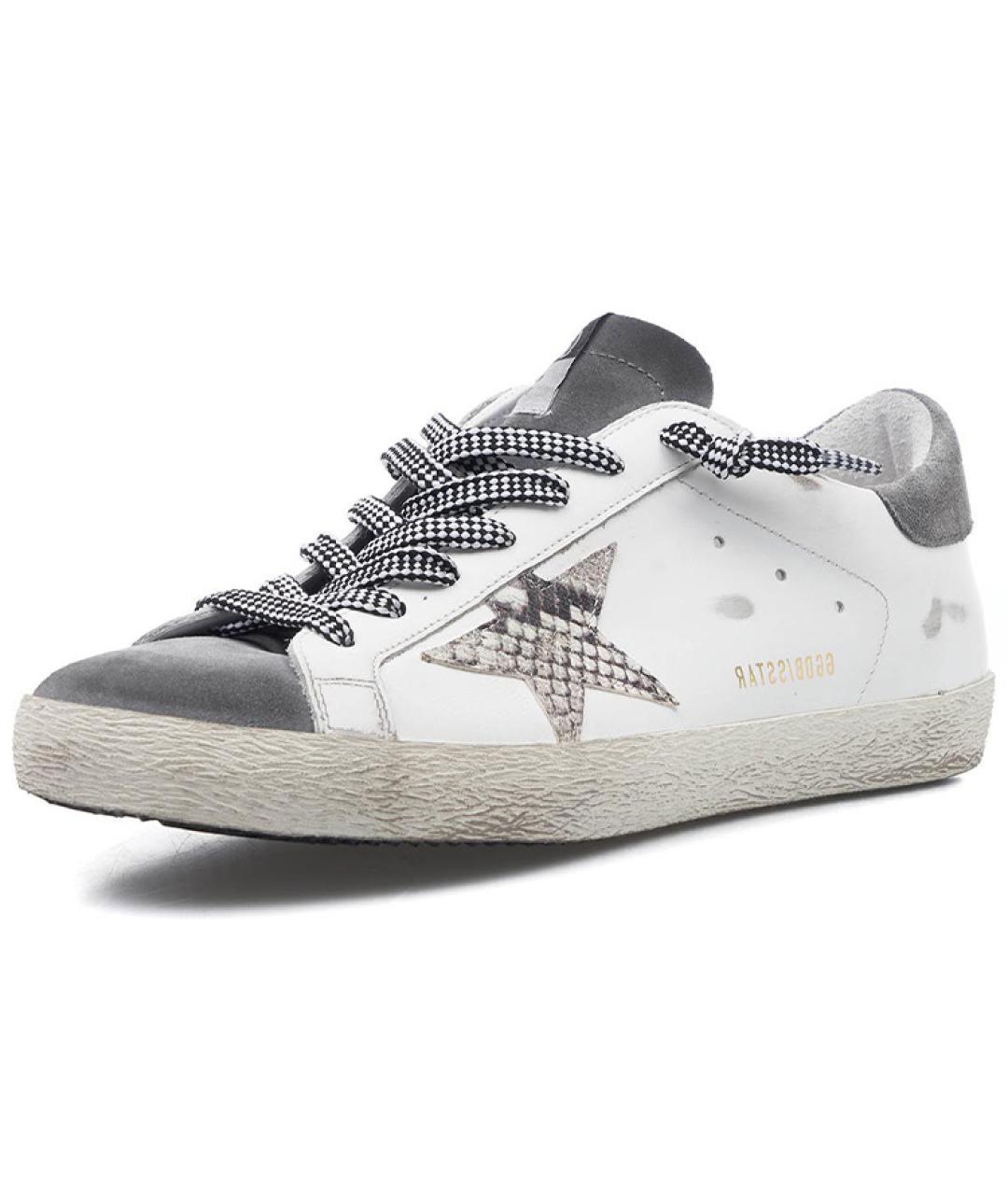 GOLDEN GOOSE DELUXE BRAND Белые кожаные низкие кроссовки / кеды, фото 3