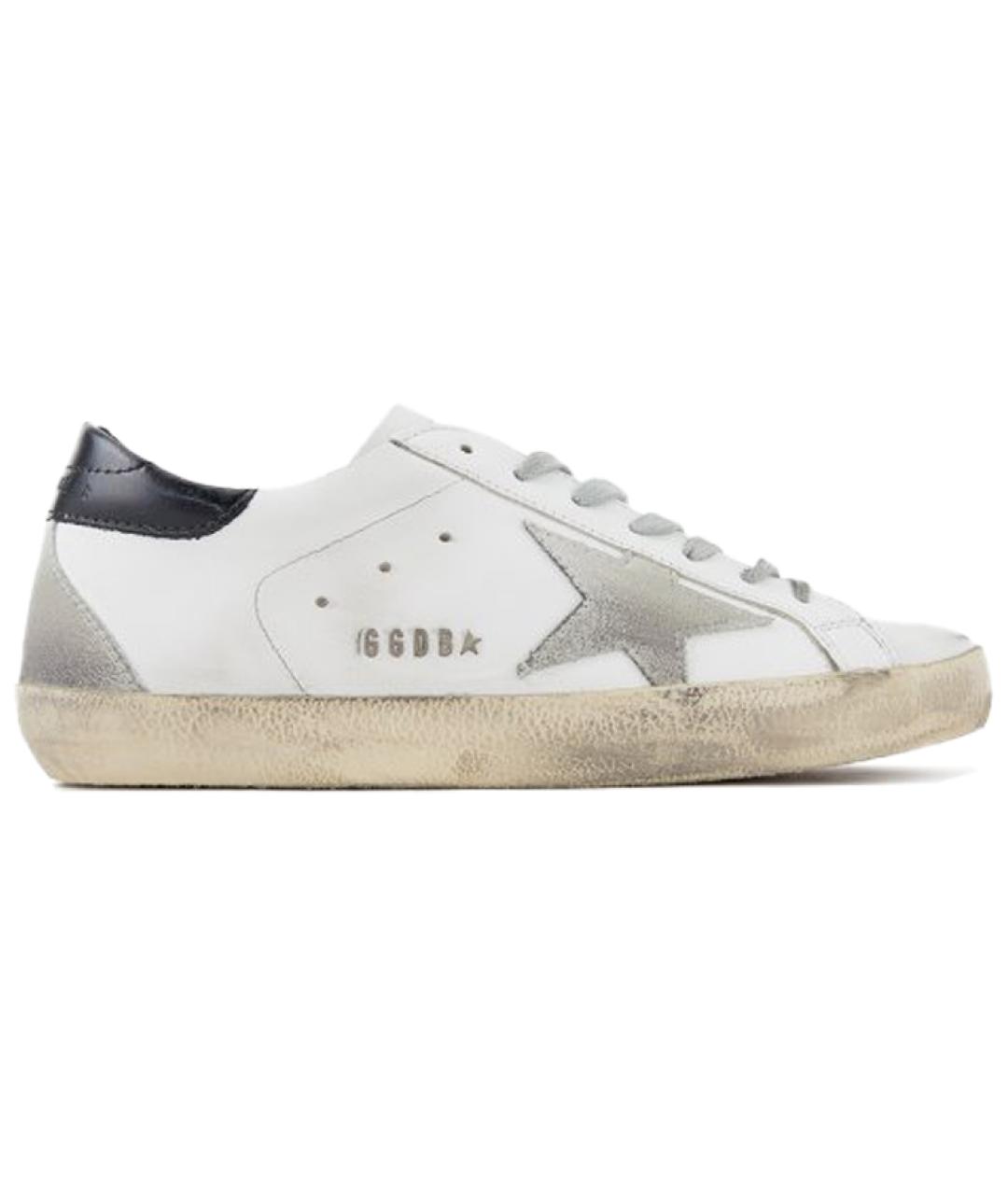 GOLDEN GOOSE DELUXE BRAND Белые кожаные низкие кроссовки / кеды, фото 1