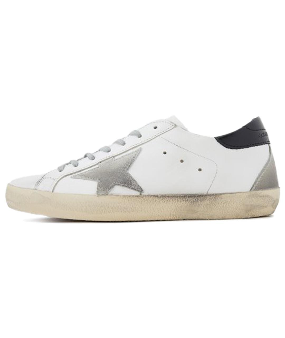GOLDEN GOOSE DELUXE BRAND Белые кожаные низкие кроссовки / кеды, фото 2